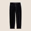 Pantalon paperbag velours noir femme