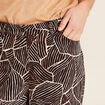 Pantalon large taille haute noir femme