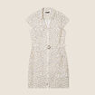 Robe droite zippée blanc femme