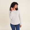 Pull manches longues gris clair femme