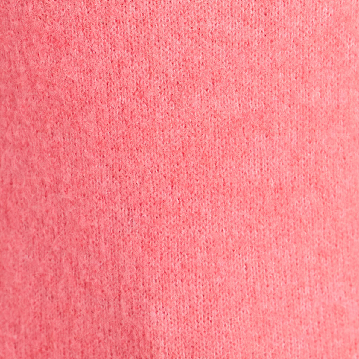 Pull col rond rose framboise femme
