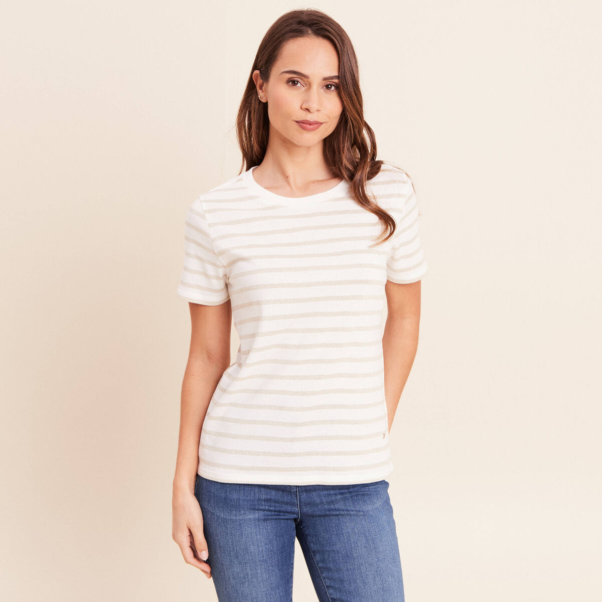 T-shirt manches courtes blanc femme