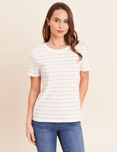 T-shirt manches courtes blanc femme
