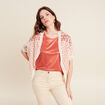 Veste esprit kimono marron foncé femme