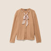 Cardigan manches longues beige femme