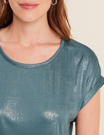 T-shirt manches courtes vert femme
