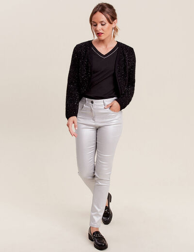 Gilet manches longues noir femme