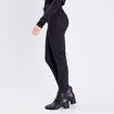Pantalon ajusté réversible noir femme
