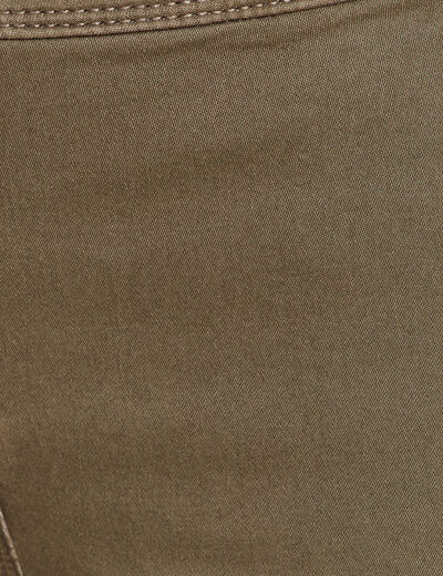 Pantalon coupe bootcut &agrave; pont vert kaki femme