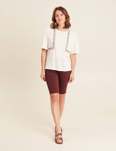 Bermuda magique le Léger bordeaux femme
