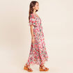 Robe longue portefeuille multicolore femme