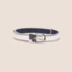 Ceinture réversible à perles ecru femme
