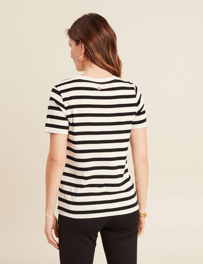 T-shirt manches courtes noir femme