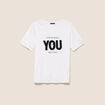 T-shirt col rond blanc femme