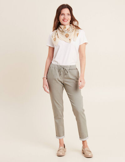Pantalon jogger 7/8ème vert clair femme