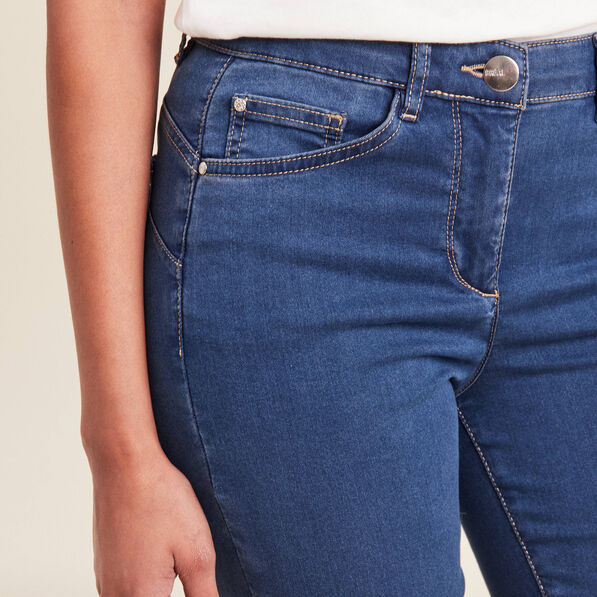 jeans leger taille standard 78eme denim double stone femme Jeans léger taille standard 7/8ème denim double stone femme
