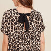 Robe fluide col V creme femme