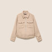 Veste manches longues doubl&eacute;e creme femme