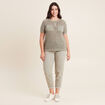 Pull manches courtes ajouré vert clair femme