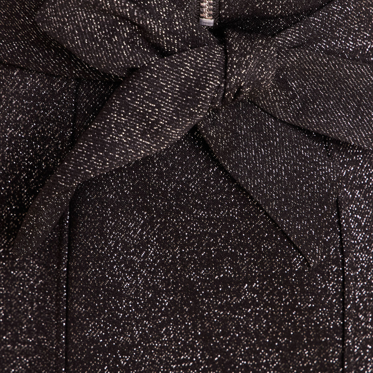 Robe &agrave; paillettes avec ceinture int&eacute;gr&eacute;e noir femme