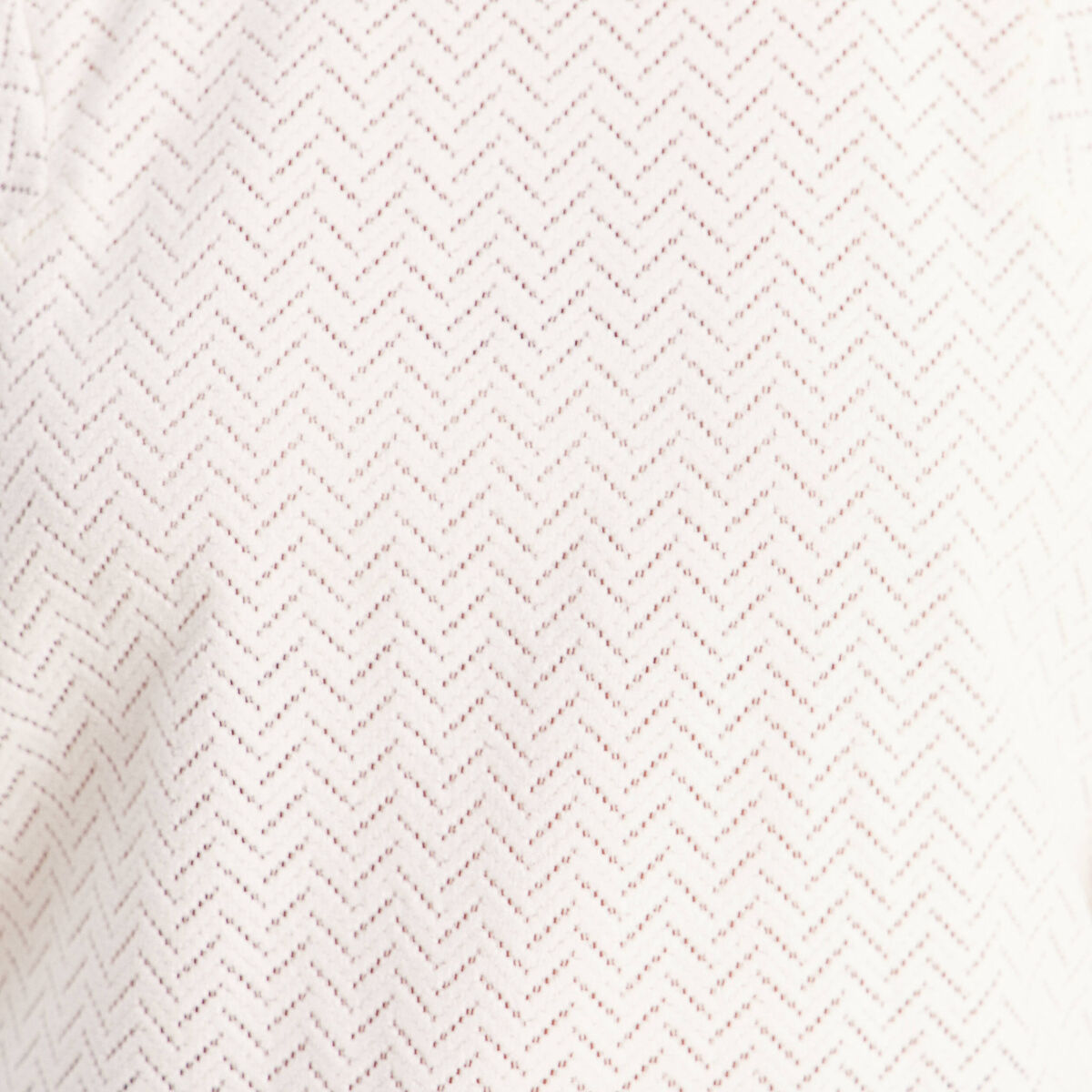 Blouse droite col rond manches 3/4 ecru femme