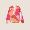 Pull col montant orange femme