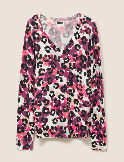 Pull manches longues beige femme