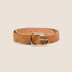 Ceinture en cuir marron femme