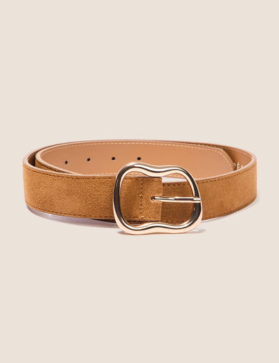 Ceinture en cuir marron femme