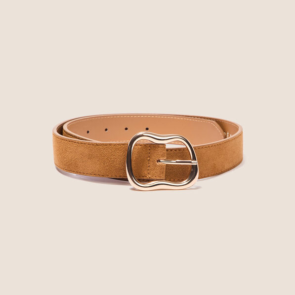 Ceinture en cuir marron femme