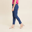 Jean ajusté cargo denim stone femme
