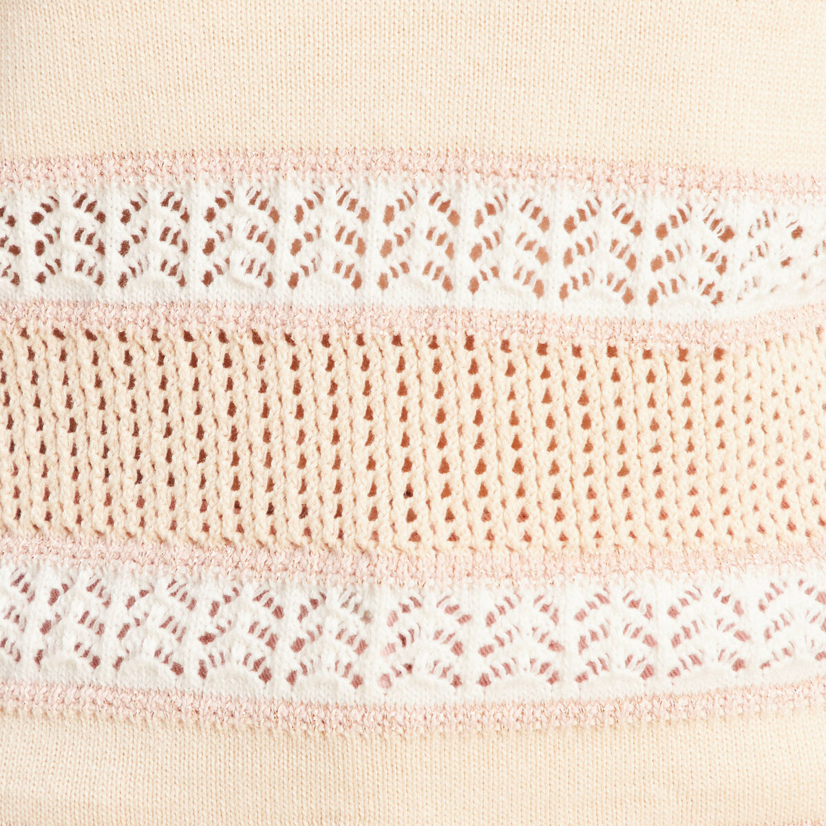 Pull manches longues beige femme