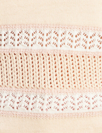 Pull manches longues beige femme
