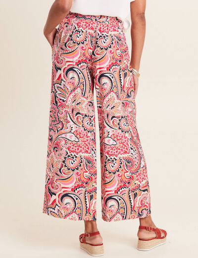Pantalon fluide 7/8ème multicolore femme