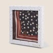 Foulard en soie marron fonc&eacute; femme