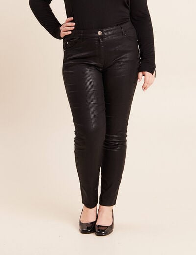 Pantalon magique Le L&eacute;ger enduit noir femme