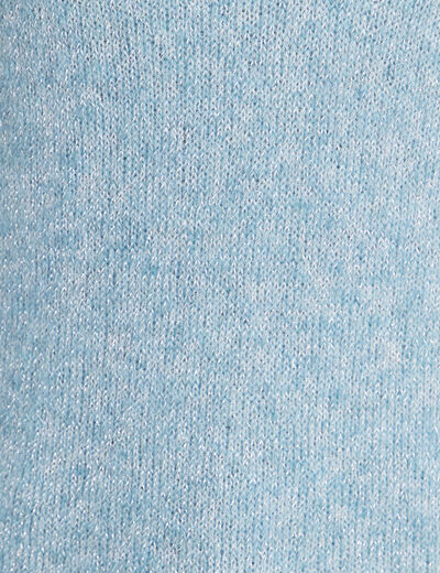 Pull col v bleu p&eacute;trole femme