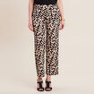 Pantalon carotte taille basse noir femme