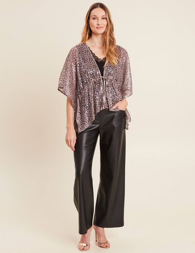 Kimono à sequins couleur cuivre femme