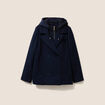 Caban doubl&eacute; avec capuche bleu marine femme