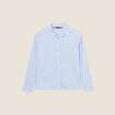 Chemise manches longues bleu femme