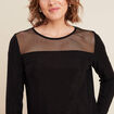 T-shirt manches longues noir femme