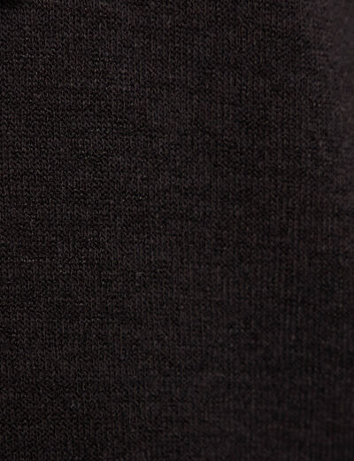 Gilet manches longues capuche noir femme