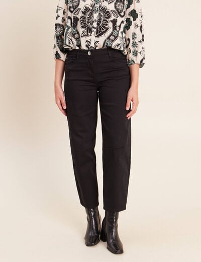 Pantalon magique coupe barrel l'Unique noir femme