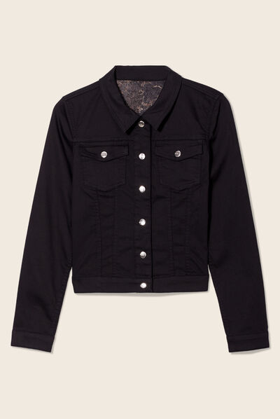Veste droite réversible couleur bronze femme