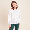 Blouse f&eacute;minine manches longues blanc femme