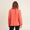 Chemise manches longues rouge foncé femme