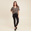 Blouse fluide manches 3/4 creme femme