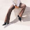 Jean magique L'Unique coupe bootcut marron clair femme