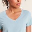 T-shirt manches courtes bleu gris femme